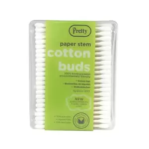 Image of Pretty Paper Stem Cotton Buds Box 200 pcs