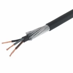 Image of Zexum 16mm 3 Core 94A Brown Black Grey 6943X Steel Wire Armoured SWA Outdoor Mains Power Cable - 25 Meter