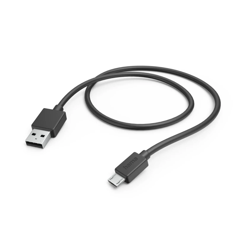 Image of Hama Hama USB charging cable USB 2.0 USB-A plug, USB Micro-B plug 1m Black 00201584 00201584