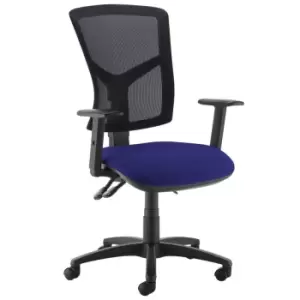 Image of Dams MTO Senza High Mesh Back Operator Chair with Adjustable Arms - Slip Grey