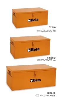 Image of Beta Tools C22B-O 720 x 310 x 320mm Metal Orange Tool Trunk Chest 022000150