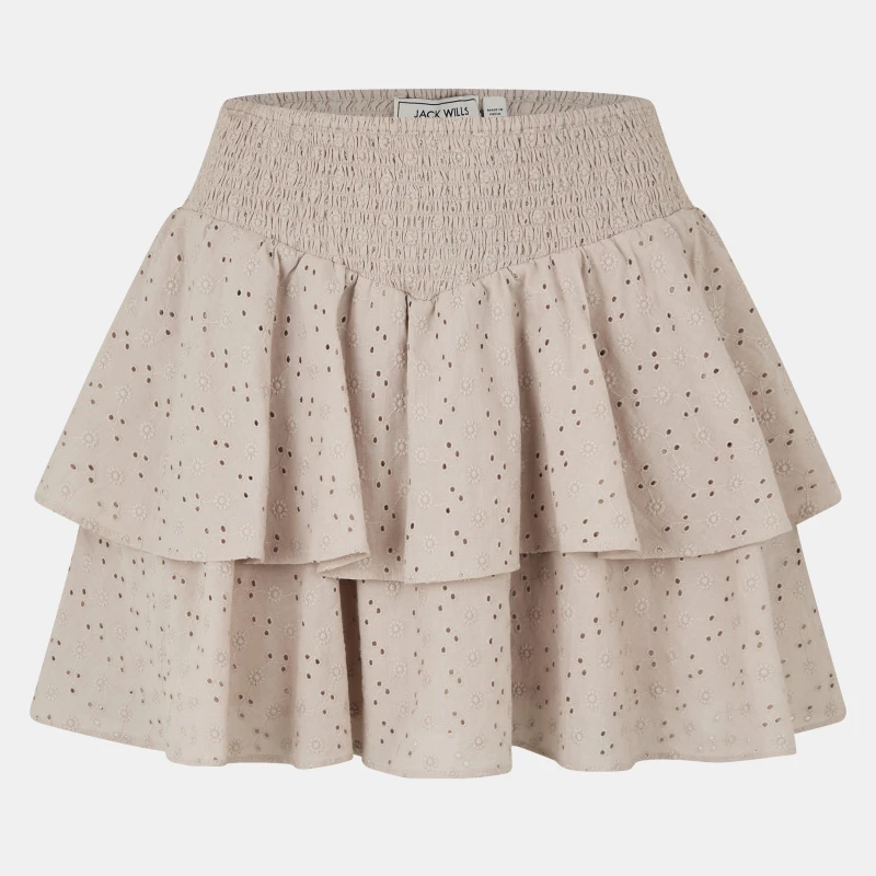 Image of Jack Wills Brodere Rara Skirt Stone female 6 (2XS)