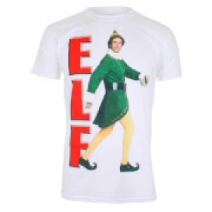 Image of Elf Mens Christmas Elf Walking T-Shirt - White - L
