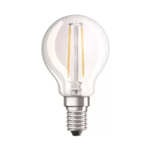 Image of Osram 1.6W Parathom Clear LED Globe Bulb E14/SES Very Warm White - 815094-434349