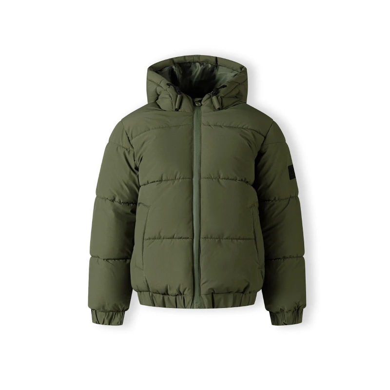 Image of Minoti Boys ripstop jacket with high collar and elastic cuffs khaki Khaki male 7-8 Yrs
