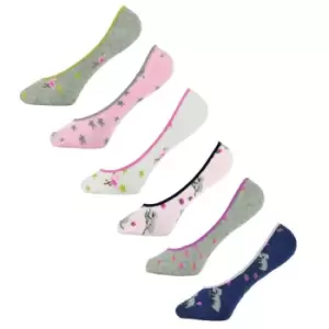 Image of Foxbury Womens/Ladies Flamingo & Koala Liner Socks (6 Pairs) (UK 4-7) (Flamingo/Koala)