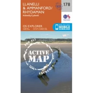 Image of Llanelli and Ammanford/Rhydaman by Ordnance Survey (Sheet map, folded, 2015)