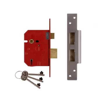 Image of Union 2234E 5 Lever BS Mortice Sashlock Plated Brass Finish 67mm 2.5 in Visi