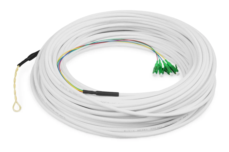 Image of Digitus FTTH drop cable. singlemode. 4 fibers. 4 LC/APC. 50 m