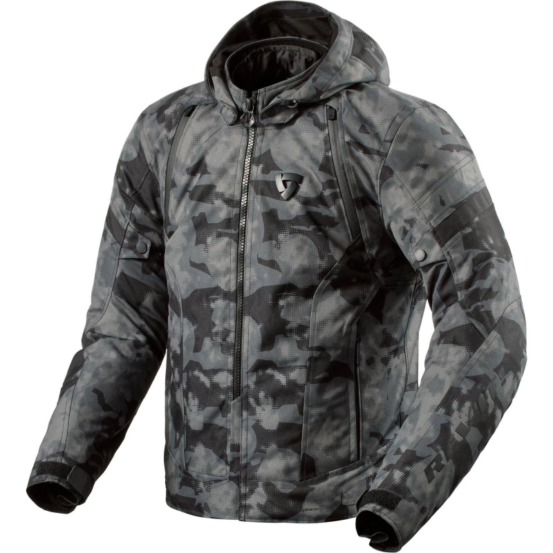 Image of Rev It Flare 3 H2O Motorcycle Jacket L Camo Dark Grey