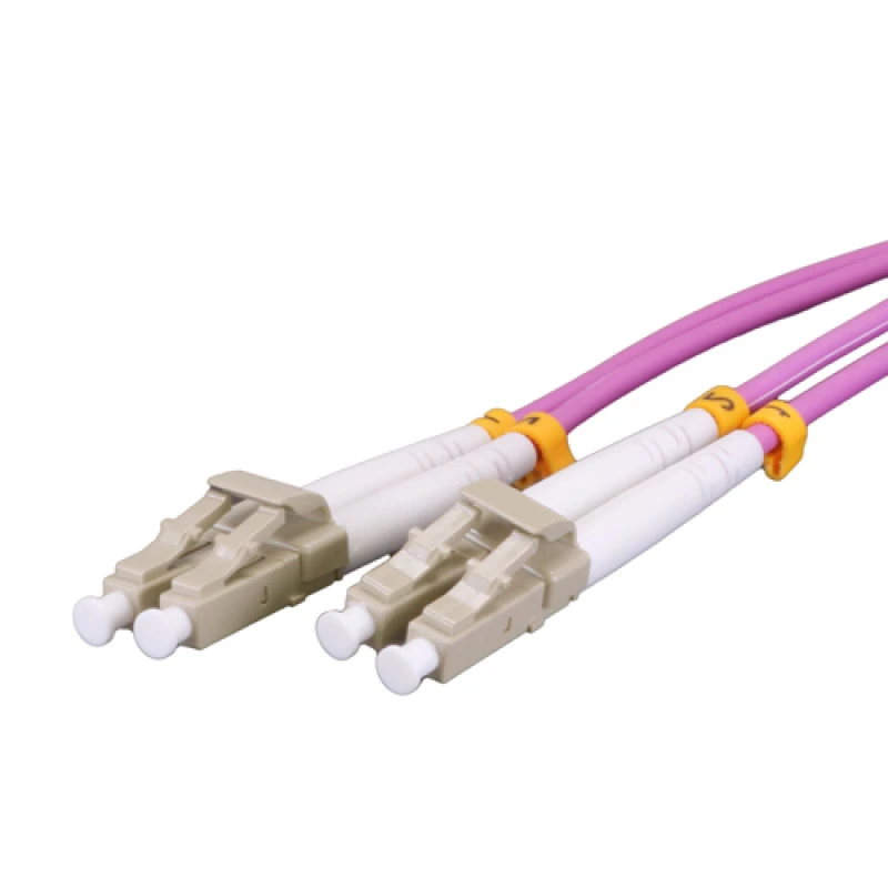 Image of Cablenet 3m OM3 50/125 LC-LC Duplex Violet LSOH Fibre Patch Lead