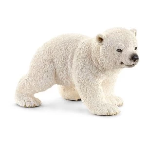 Image of SCHLEICH Wild Life Polar Bear Cub Walking Toy Figure