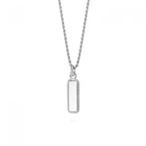 Image of Stacked Rope Pendant Sterling Silver Necklace NB8003_SLV