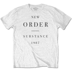 Image of New Order - Substance Mens Medium T-Shirt - White