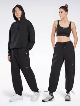 Image of Reebok Dreamblend Cotton Track Joggers, Black, Size L, Men