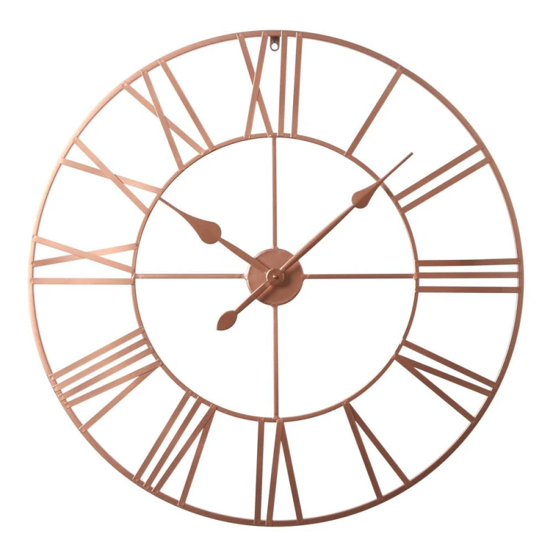 Image of Home Garden Direct EOS - Skeleton Wall Clock with Roman Numerals - 80x80cm in Copper Size: 80x80cm Copper Unisex 80x80 cm