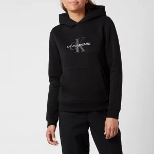 Image of Calvin Klein Jeans Womens Reflective Monogram Hoodie - CK Black - S