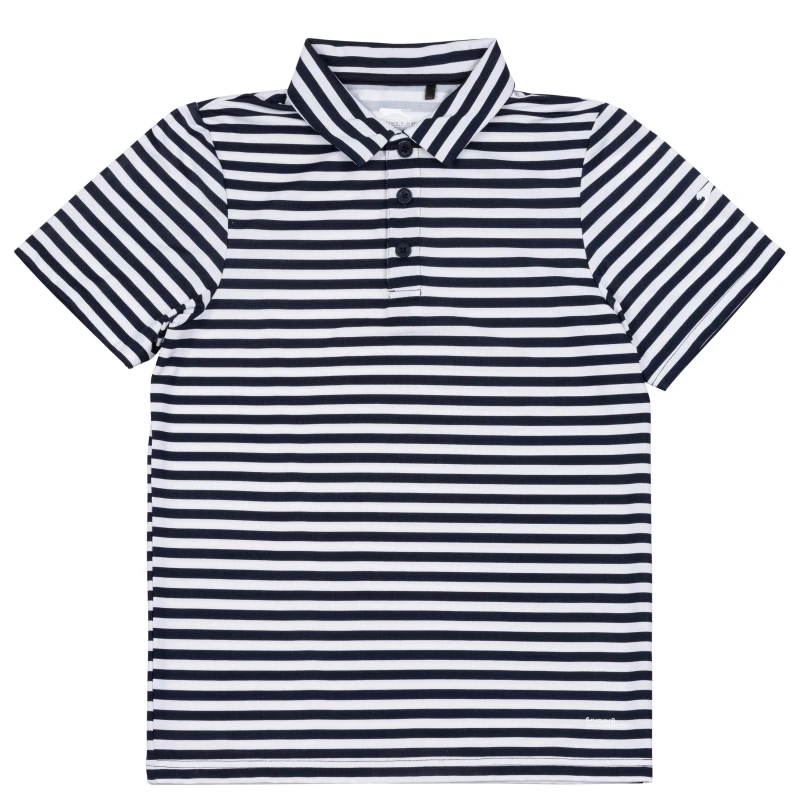Image of Slazenger Stripe Polo Shirt Junior - Blue Blue 7 - 8 Years