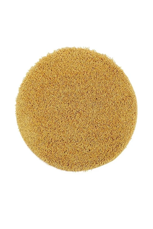 Image of My Mat 'Buddy' Rug in Yellow Size: 100cm diameter Yellow Unisex 100cm diameter