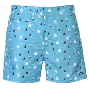 Image of Pierre Cardin Mix Swim Shorts Mens - Teal Boats