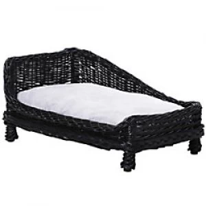 Image of PawHut Pet Sofa Black 420 mm x 690 mm x 330 mm