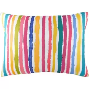 Image of Evans Lichfield Aquarelle Striped Cushion Cover (One Size) (Multicoloured) - Multicoloured