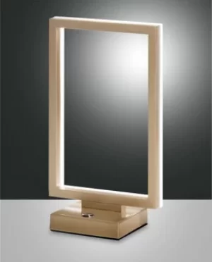 Image of Bard Integrated LED Table Lamp Gold Matt Glass