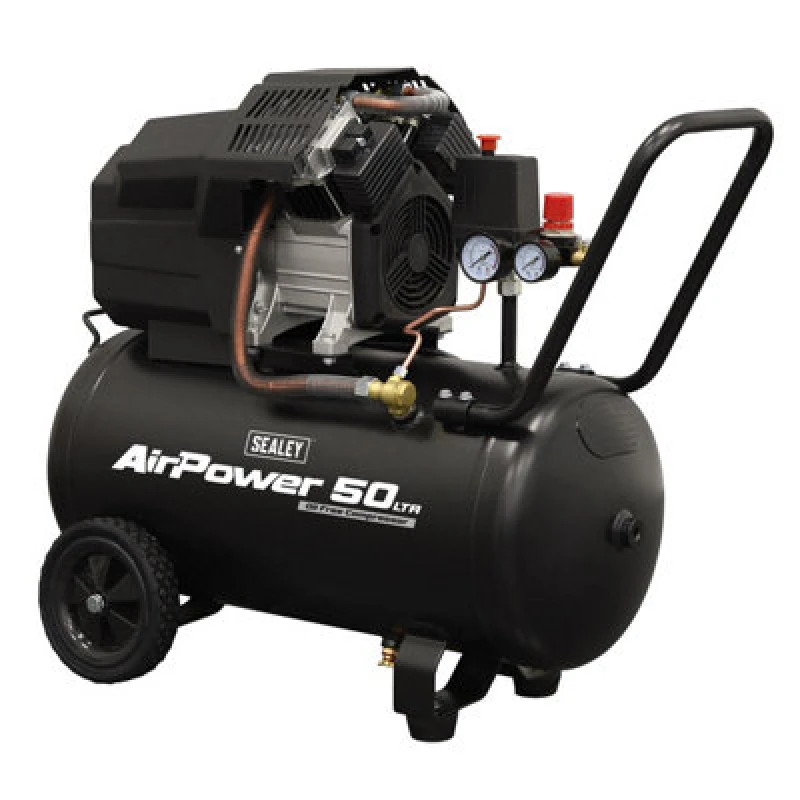 Image of Sealey SAC5002 V-Twin Oil Free Direct Drive Air Compressor 50 Litre SAC5002 Voltage: 240v