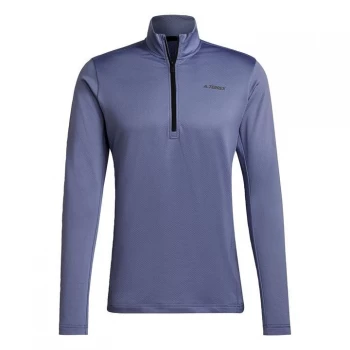 Image of adidas Terrex Everyhike Half-Zip Fleece Jacket Mens - Orbit Violet