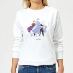 Image of Frozen 2 Group Shot Womens Sweatshirt - White - M