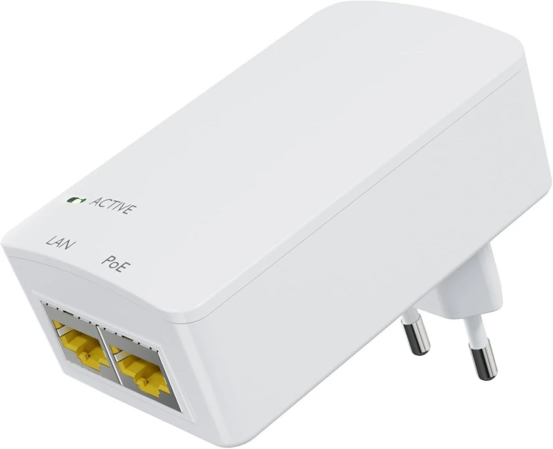 Image of Microconnect PoE Injecor 48V 15.4W EU Plug