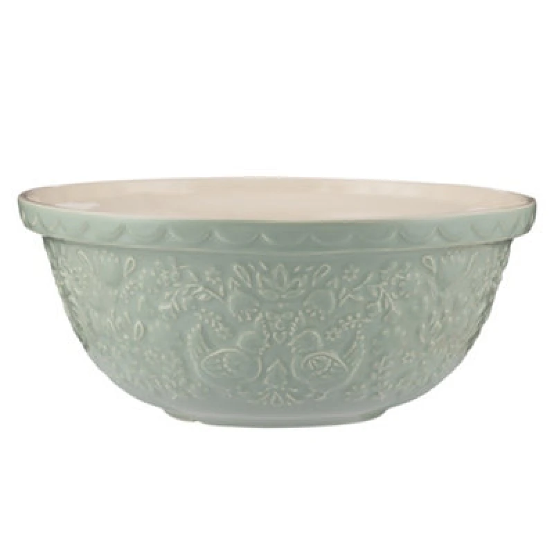Image of Mason Cash Home to Roost S12 Earthenware Mixing Bowl 29cm - Green Green