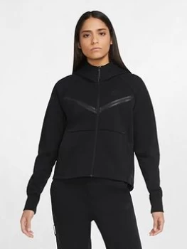 Image of Nike NSW Tech Fleece Full Zip Hoodie - Black, Size L, Women