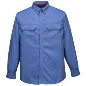 Image of Portwest - FR69BLUXXL - sz 2XL Bizflame Plus Shirt Anti Static Heat resistant - Blue