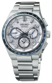 Image of Seiko SSH135J1 Astron aGalactic Bluea GPS Solar 5X Dual- Watch