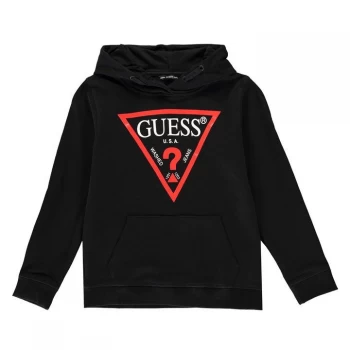 Image of Guess Triangle Logo OTH Hoodie - Black JBLK