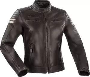Image of Segura Funky Ladies Motorcycle Leather Jacket, brown, Size 42 for Women, brown, Size 42 for Women