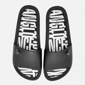 Image of Vivienne Westwood for Melissa Womens Beach Slide 20 Sandals - Black Orb - UK 7 - Black