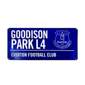 Image of Everton FC Official Street Sign (One Size) (Blue)