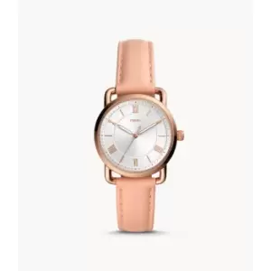 Image of Fossil Womens Copeland Three-Hand Leather Watch - Nude