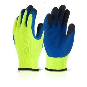 Image of Supertouch Topaz Ice Plus Large Acrylic Gloves YellowBlue 61063