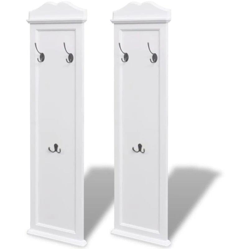 Image of VIDAXL Coat Racks 2 pcs White Vidaxl 242437