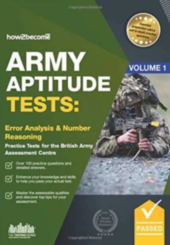 Image of Army Aptitude Tests: : Error Analysis & Number Reasoning for the British Army Assessment Centre Paperback / softback