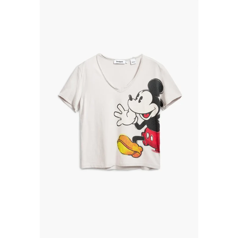 Image of Desigual Womens T-Shirt Desigual Mickey Joker Blanc Female XS