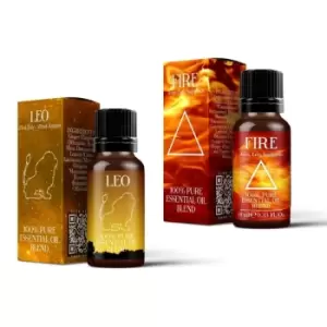Image of Fire Element & Leo Zodiac Sign Astrology Essential Oil Blend Twin Pack (2x10ml)