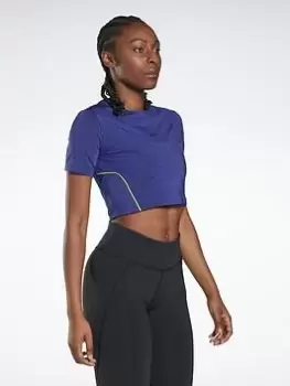 Image of Reebok Les Mills Activchill Style T-Shirt - Purple, Purple Size M Women