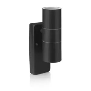 Image of Auraglow Avebury Daylight Sensor Wall Light w/ Warm White Bulbs - Black