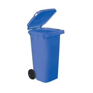 Image of Wheelie Bin 120 Litre High Density Polythene Blue with Rear Wheels