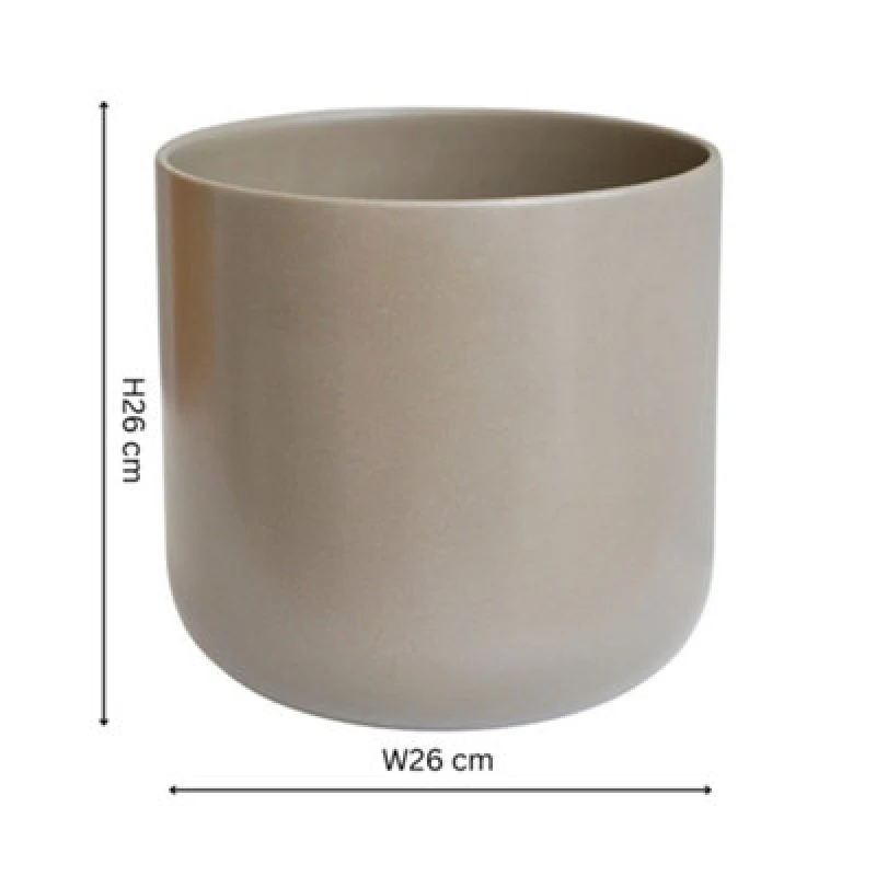 Image of Ivyline Lisbon Planter Greige H26Cm D26Cm