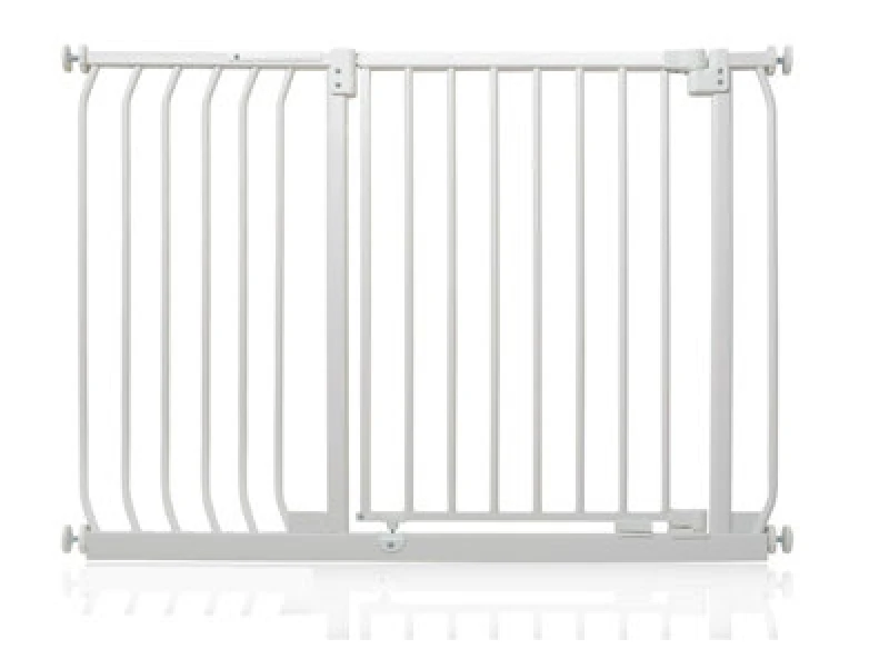 Image of Safetots Elite Pressure Safety Gate, 107Cm - 116Cm, Matt White, Pressure Fit Stair Gate